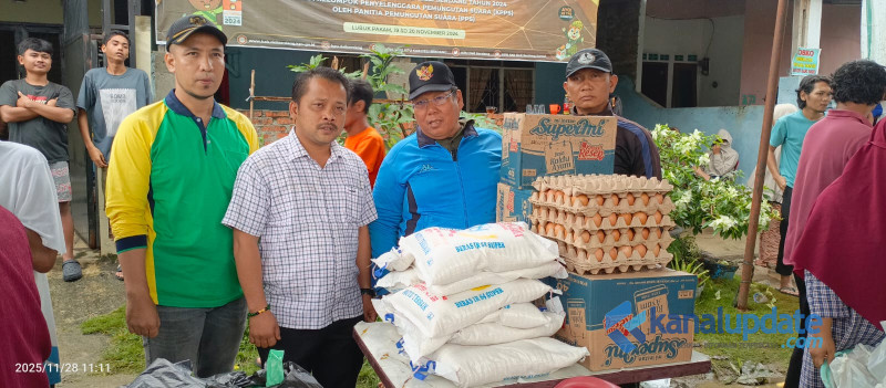 Sehat Herianto Sembiring Tinjau Lokasi Banjir di Bangun Sari Baru, Salurkan Bantuan Sembako untuk Warga