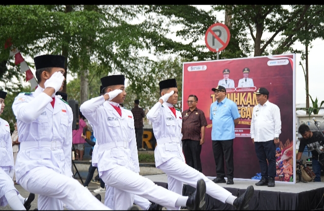 Pertama Kalinya! Paskibra 22 Kecamatan se-Deliserdang Meriahkan Hari Bela Negara