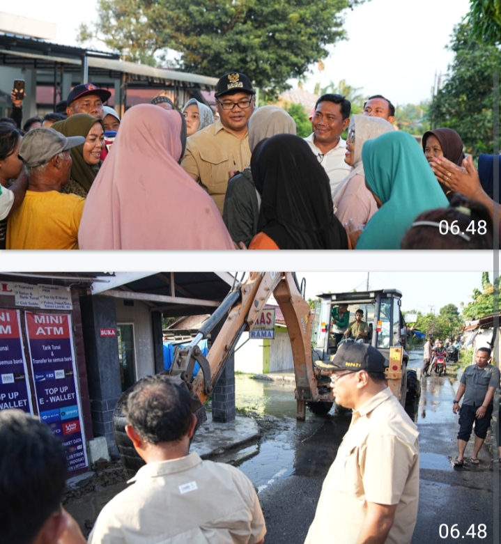 Bupati, Wakil, Ketua TP PKK Tinjau Lokasi Banjir di Batangkuis Dan Percut Seituan