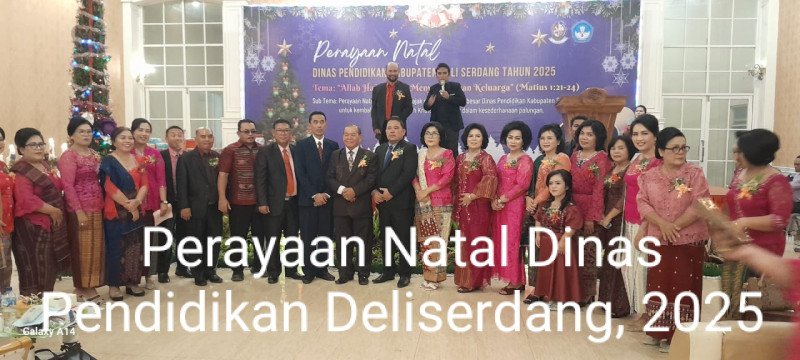 Perayaan Natal Keluarga Besar Dinas Pendidikan Deliserdang Hikmat Dan Penuh Sukacita