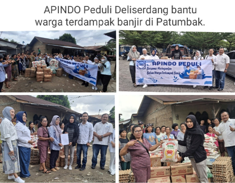 APINDO Kembali Salurkan Bantuan Sembako Untuk Warga Terdampak Banjir di Patumbak