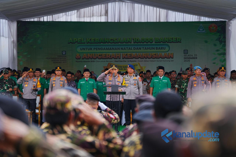 Kapolri Pimpin Apel Akbar 10.Ribu Banser, Sinergi Amankan Natal dan Tahun Baru 2026