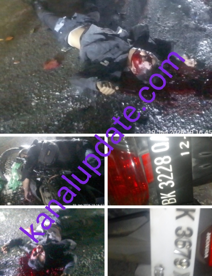 Dua Sepedamotor Tabrakan di Simpang Darif Galang, 3 Meninggal