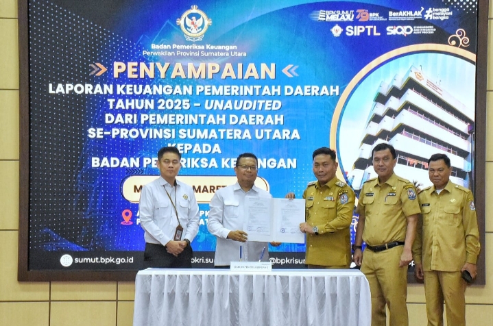 Wakil Bupati Deliserdang Serahkan LKPD 2025 Unaudited Ke BPK Perwakilan Sumut