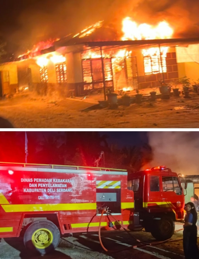 Rumah Dan 4 Septor Hangus Terbakar di Pantailabu