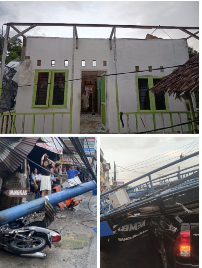68 Rumah Porak Poranda Akibat Angin Puting Beliung