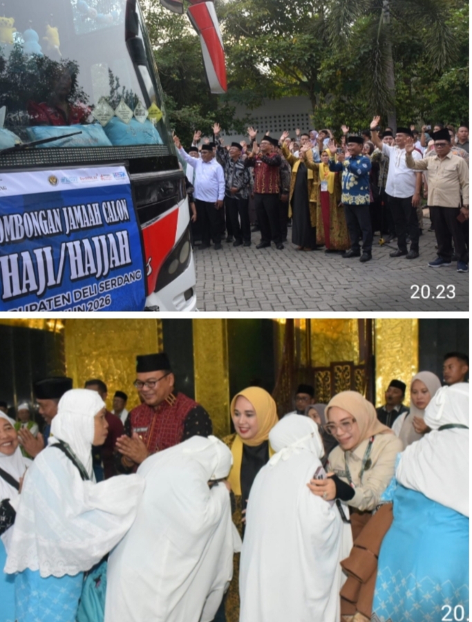 Pemkab Deliserdang Lepas Calhaj Kloter 15 Menuju Asrama Haji Medan