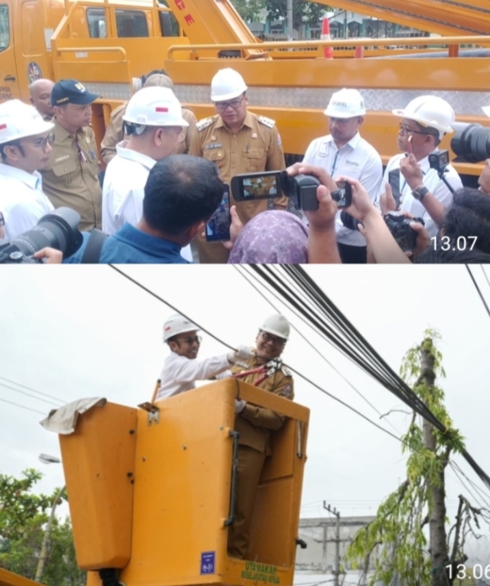 Bupati Potong Kabel Jaringan Telekomunikasi di Lubukpakam