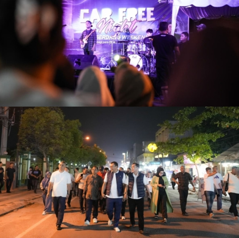 Deliserdang "Weekend, Car Free Night Dan Nobar" Piala Dunia di Lubukpakam
