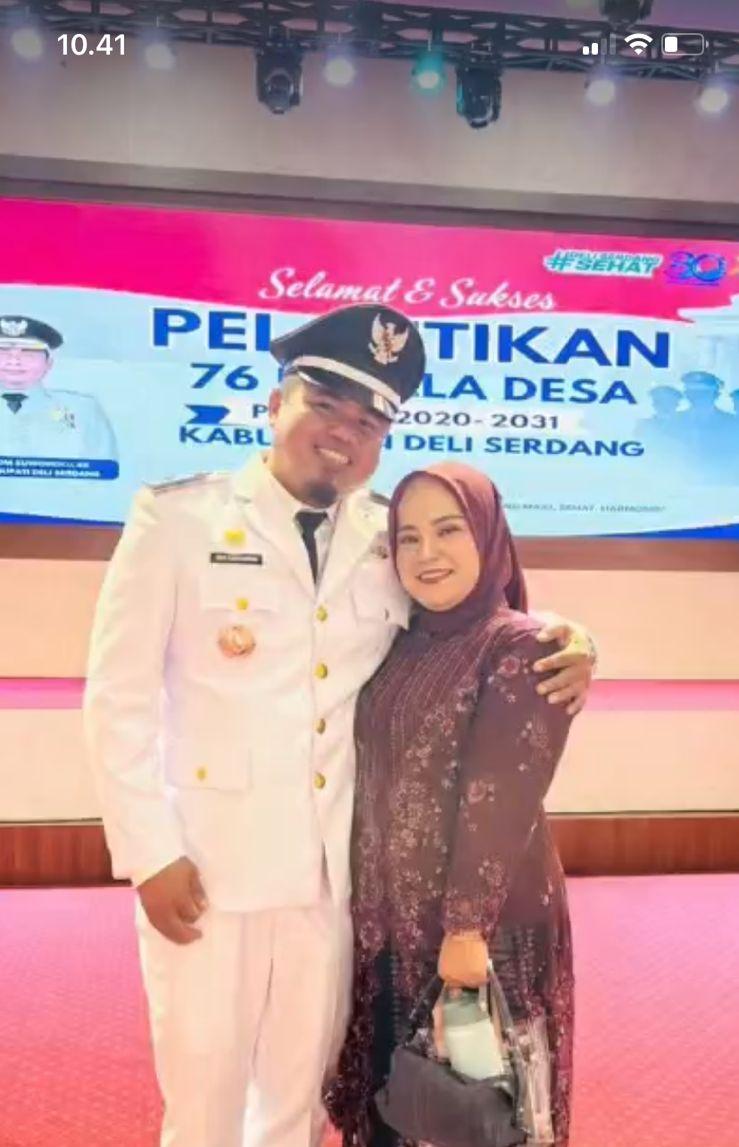 Warga Desa Tadukan Raga Ucapkan Selamat Kepada Dermawan, 1 Dari 5 Kades Yang Disematkan Bupati Deliserdang Saat Melantik 76 Kades