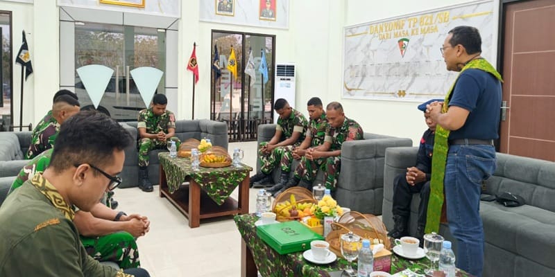 Romo Yos Bintoro Kunjungi Yon TP 821/Satria Bupolo, Perkuat Sinergi Iman Dan Pengabdian Prajurit