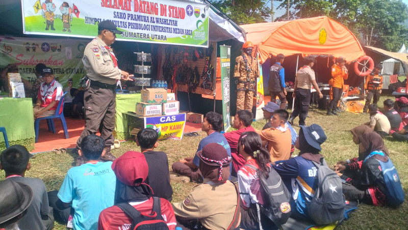 Peserta Jambore Daerah Sumut 2026 dibekali Materi Montenering oleh Sako Pramuka Alwasliyah Sumut