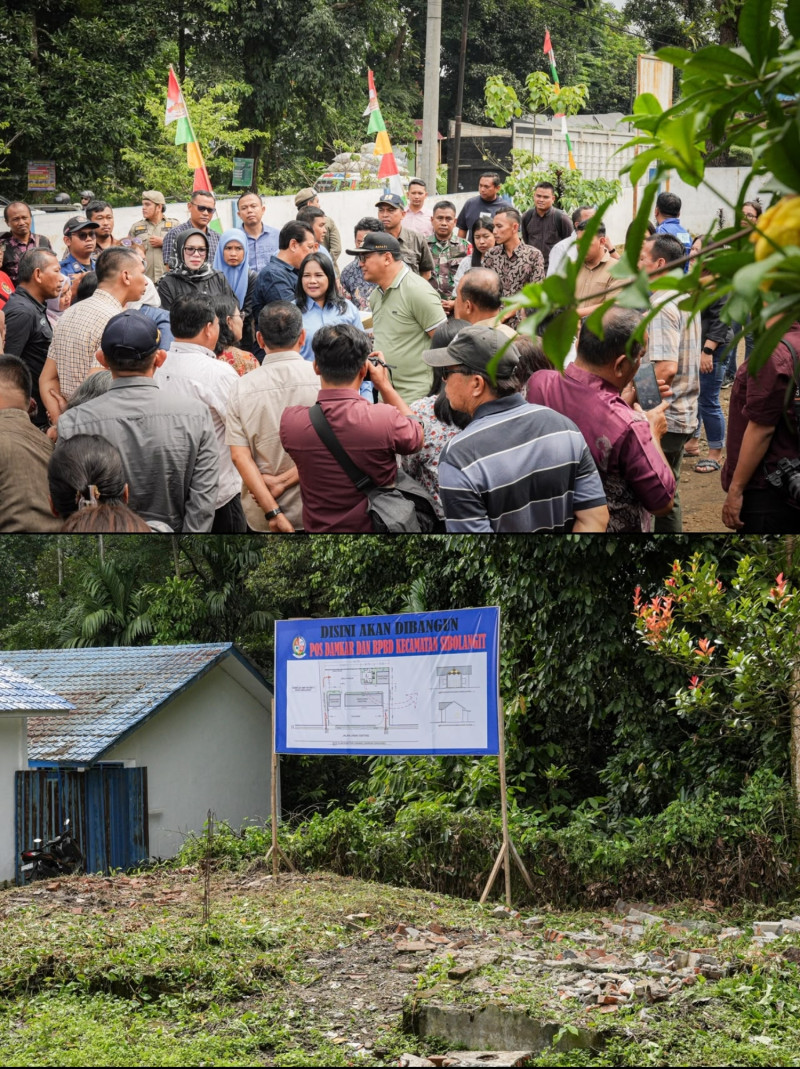 Bupati dr Aci Tinjau Rencana Pembangunan Kantor Damkar Dan BPBD Sibolangit