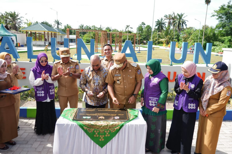Alun-Alun Percut Seituan Diresmikan, Jadi Ikon Baru di Desa Saentis