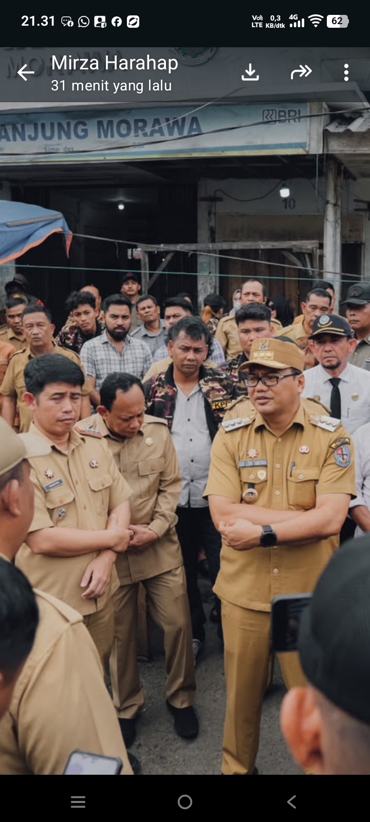 Bupati Tinjau Pasar Rakyat Tanjungmorawa, Kaji Penataan Pedagang di Jalan Perintis