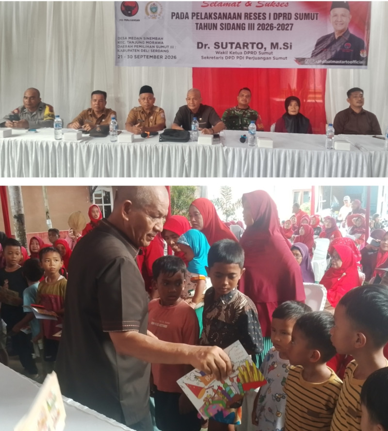 Dr Sutarto MSi Wakil Ketua DPRD Sumut Reses di Tanjungmorawa