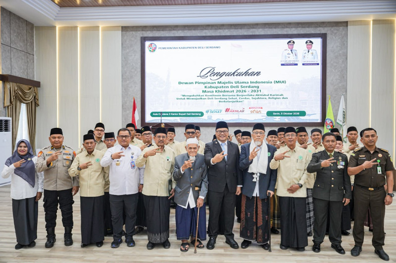Pengurus MUI Deliserdang 2026&ndash;2031 Resmi Dikukuhkan, Bupati Dorong Perkuat Pembinaan Moral Masyarakat